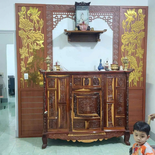 Thiết kế thi công nội thất bàn thờ gia tiên